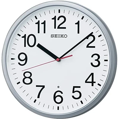 Seiko Clock KX230S Radio-Controlled Analog Wall Clock, Silver Metallic - Image 1 of 4