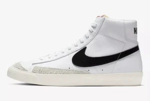 Size 10.5 - Nike Blazer Mid '77 Vintage White Black Suede Sneaker BQ6806-100 - Picture 1 of 6