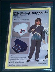 That Patchwork Place "Super Sweats" - P302 Lilies and Logs applique patterns - Picture 1 of 2