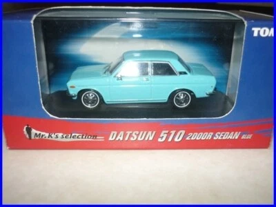1/43 TOMICA EBBRO Mr.K's Selection Datsun 510 2 porte berlina blu con scatola... - Immagine 1 di 4