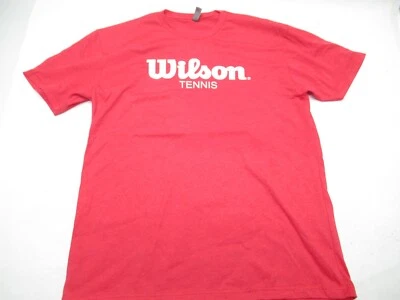 WILSON "WILSON TENNIS" T-SHIRT SOFT POLY / COTTON BLEND (RED / WHITE) PROMO ITEM - Image 1 of 4