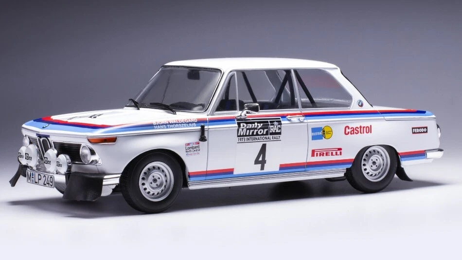 Modellino auto rally scala 1:18 Ixo BMW 2002 RAC RALLY 1973 modellismo statico - Immagine 1 di 1