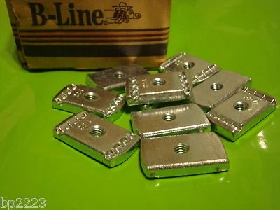 COOPER B-LINE CHANNEL NUT, N224WO-ZN-1/4 10-PK, ZINC PLATED, NEW - Image 1 of 4