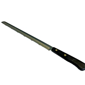 Ekco Flint Stainless Vanadium Serrated Bread Knife Wood Handle USA - Picture 1 of 3