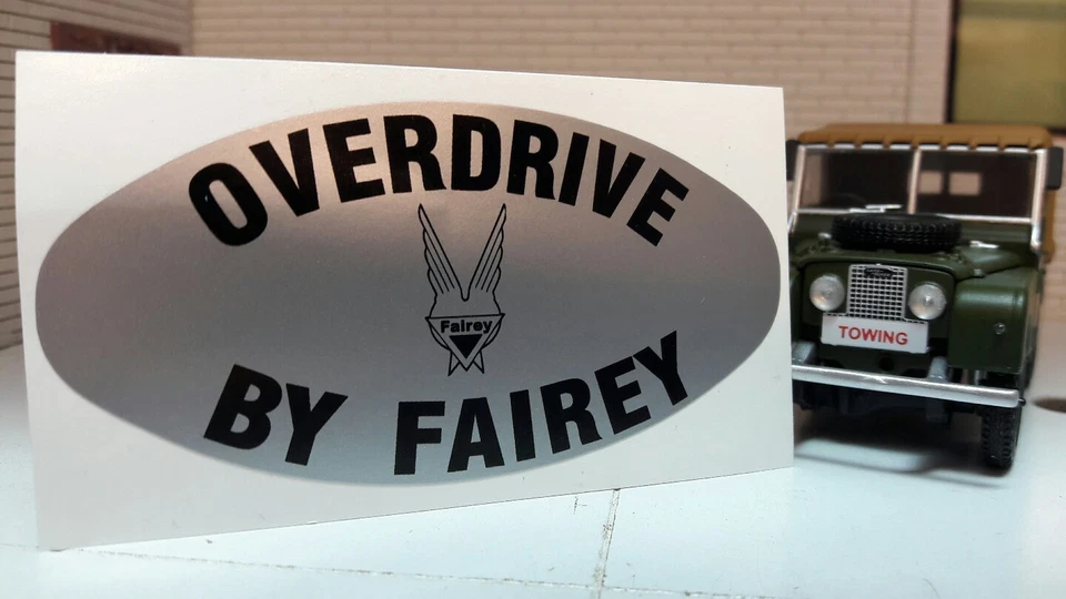 Toylander Electric Land Rover Series 1/2 Scale Fairey Overdrive Tub Badge Decal - Image 1 of 1
