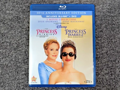 The Princess Diaries: 10th Anniversary Edition 2-Movie (Blu-ray, DVD) VGUC - Image 1 of 4