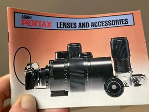 PENTAX LENSES AND ACCESSORIES BOOKLET • FOR CAMERAS MX ME K2 KX KM •VERY GOOD - Picture 1 of 6