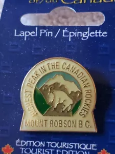 NEU Mount Robson Park BC Höchster Gipfel der kanadischen Rocky Mountains Anstecknadel Kanada - Bild 1 von 3