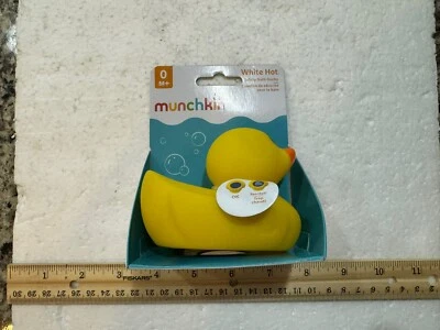 BAÑO DE SEGURIDAD MUNCHKIN PATITO BLANCO ALERTA CALIENTE GOMA PATO SIN USAR Foto 1 de 3