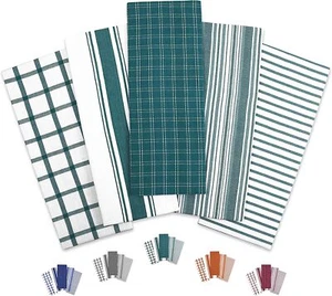 Pack of 5 Tea Towels for kitchen 50 X 70 CM Kitchen Towel, 100 % Cotton - Picture 1 of 20