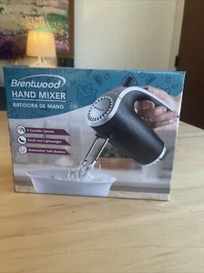 Brentwood Hand Mixer - New In Box 5 Speed Lightweight Beaters Dishwasher Safe - Picture 1 of 6