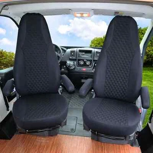 Fundas de asiento de autocaravana adecuadas para Roadtrek Simplicity (negro antracita) - Imagen 1 de 12