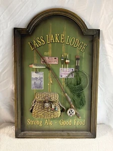 BASS LAKE LODGE SHADOW BOX ARTWORK REALLY COOL! - Picture 1 of 3