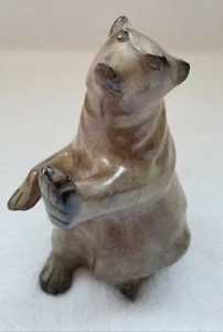 STANDING BROWN BEAR CAST IRON HEAVY 7" MADE IN INDIA - Picture 1 of 6