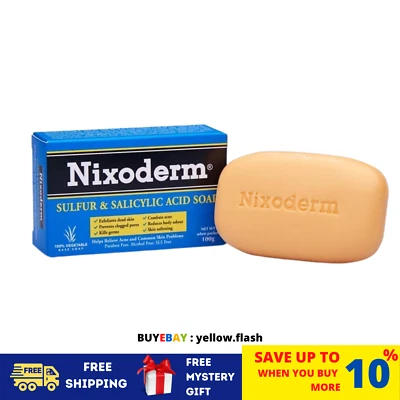 1 Packs of NIXODERM Sulfur & Salicylic Acid Soap 100g - Acne/Common Skin Problem - Image 1 of 4