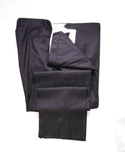 $525 CANALI - *CLOSET STAPLE* Black Flat Front Wool Dress Pants - 44W - Picture 1 of 6