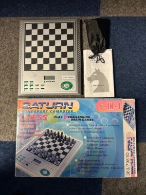 Systema Saturn Mindsport Computer 6-in-1 anspruchsvolle Denkspiele Schachfiguren - Bild 1 von 4