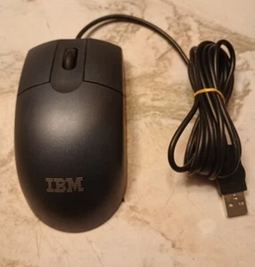 IBM MO28BO USB Opticall Mouse Mice Black/Charcoal Vintage Tested. - Picture 1 of 7