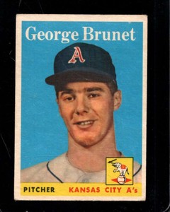 1958 TOPPS #139 GEORGE BRUNET VG+ (RC) ATHLETICS *X103799
