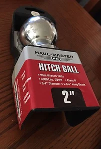 HAUL MASTER TOW READY HITCH BALL 2 IN. X 3/4 IN. X 1 ¾ IN. LONG 3500 LBS. - Picture 1 of 6