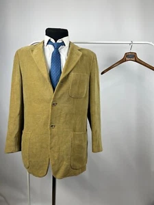 Vintage Ermenegildo Zegna Soft Men's Half-Lined Yellow Blazer Jacket Size US 40 - Picture 1 of 18