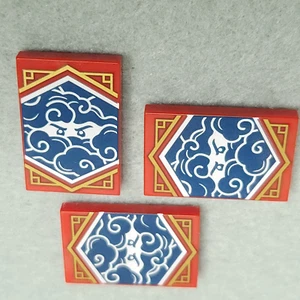 LEGO Part 26603pb214 Tile 2x3 White Eyes on Blue Backtround Ninjago Stealth - Picture 1 of 4