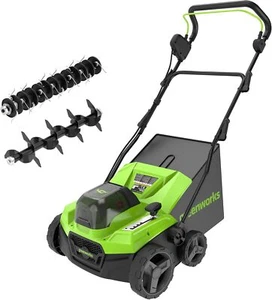 Greenworks 40V 15 Inch Dethatcher/Scarifier Tool Only 2-in-1 Function Durable - Picture 1 of 6