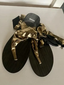 BRONX Gold Boho Ibiza Sandalen Wie NEU - Bild 1 von 8