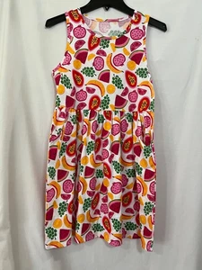 Wonder Nation White Fruits Tank Dress Girls Play With Pockets Many sizes NEW - Picture 1 of 3