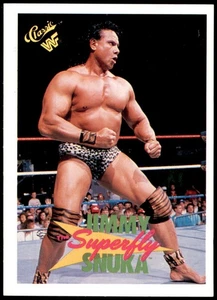 Jimmy Superfly Snuka 1990 Classic WWF Wrestling Card #114 - Picture 1 of 2