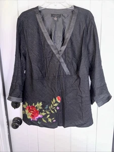 Silkland Bluse schwarz rosa Größe 2x - Bild 1 von 4