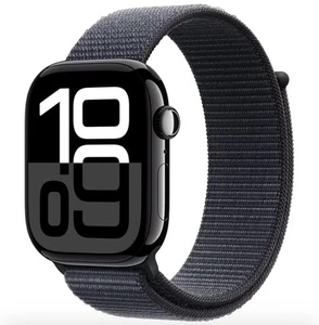 Apple Watch Series 10 GPS + Cellular 42mm Jet Black Aluminum Case with Ink Sport - Photo 1 sur 5