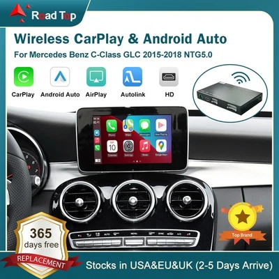 Wireless CarPlay Android Auto Interface für Benz C GLC V Klasse W205 2015-2018 - Bild 1 von 4