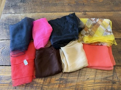 Bufandas para la cabeza vintage para mujer-envolturas-nylon-rojo, rosa, negro, amarillo, pin up Rockabilly Foto 1 de 4