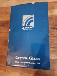 Crystal Set of 6 Luigi Bormioli Sherry Glasses Italy - Picture 1 of 6