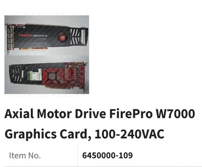 AMD FirePro W7000 4GB PCIE Quad DP  702294-001 |Axial Motor Drive GE 6450000-109 - Image 1 of 4