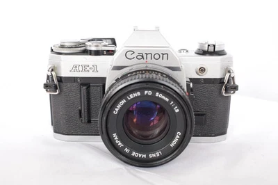 Canon AE-1 35mm SLR Film Camera w/ Canon 50mm 1:1.8 FD Lens   - Image 1 of 4