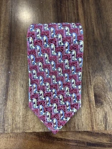 ROBERT TALBOTT Best of Class Silk Tie Geometric Maroon W3.75xL57 Made in USA - Picture 1 of 4