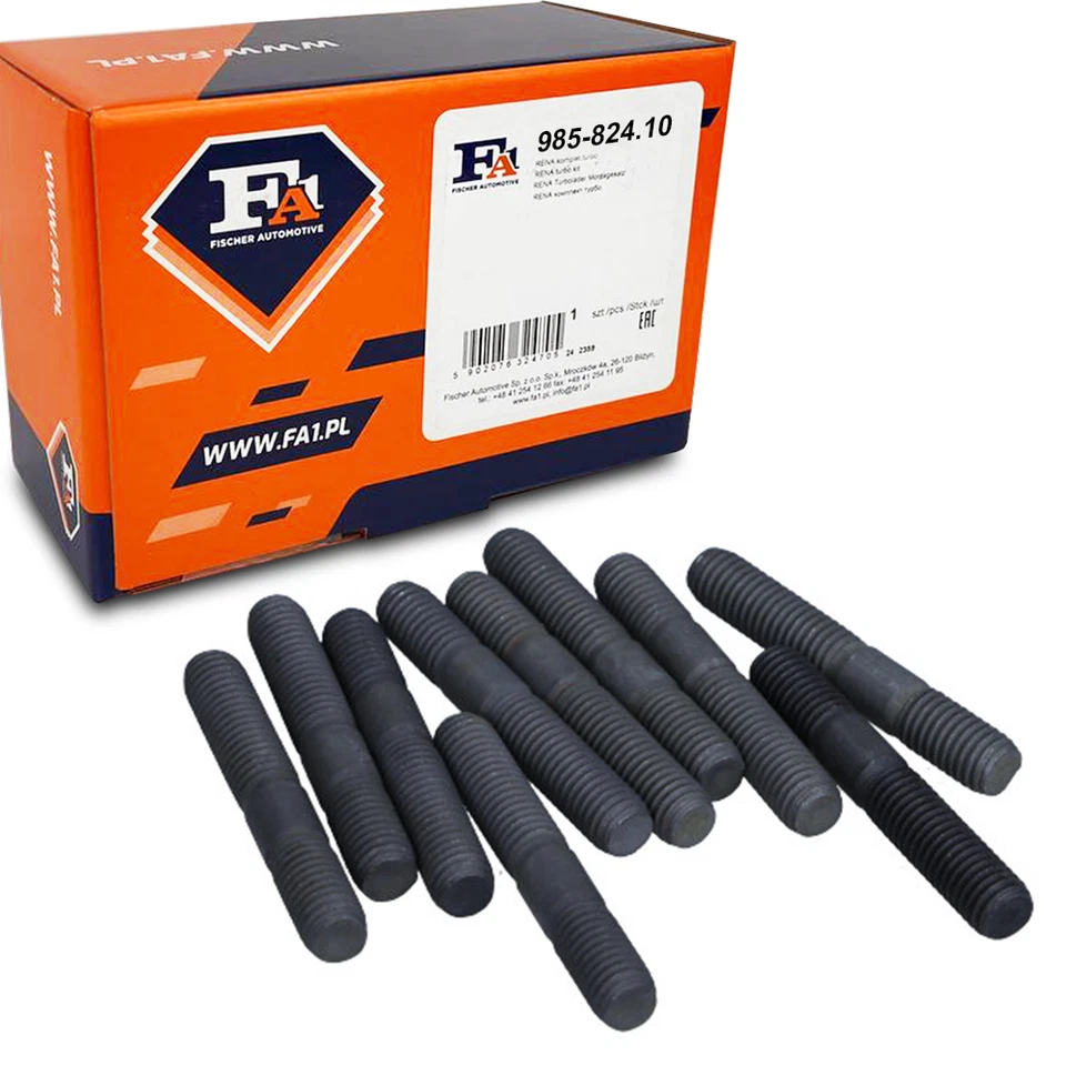 10X STEHBOLZEN ABGASKRÜMMER M8x35 + M8x16 M8x1,25 985-824.10 - Bild 1 von 1