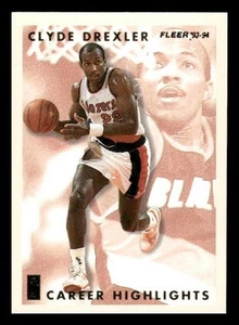 1993-94 Fleer #14 Clyde Drexler Clyde Drexler Career Highlights Trail Blazers - Picture 1 of 2