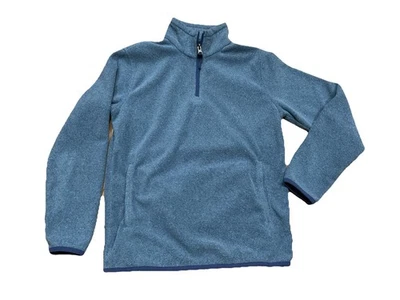 AMAZON ESSENTIALS Boys Polar Fleece Quarter Zip Pullover Jacket Blue XL (12) - Image 1 of 4