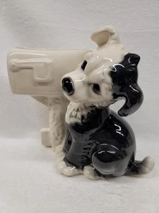 8 1/2" BLACK/WHITE DOG BY MAILBOX BY ROYAL COPLEY, ROYAL WINDSOR, SPAULDING - Picture 1 of 5