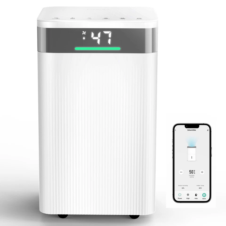 Luftentfeuchter Raumentfeuchter elektrisch 14L/24H Entfeuchtungsgerät 120m³ APP - Bild 1 von 4