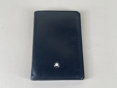 Tarjetero de visita Montblanc Meisterstück 100 % auténtico de cuero negro Foto 1 de 3