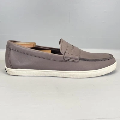 Cole Haan Penny Mocasines Para Hombres Talla 10 Gris Cuero Sin Cordones Cómodos Zapatos Informales Foto 1 de 4