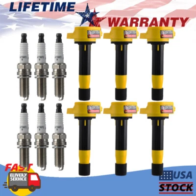 6*Ignition Coils UF603& Spark Plug For 2010-2011 Honda Accord Crosstour30520R701 - Image 1 of 4
