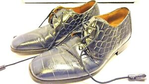 Chaussures à lacets imprimé animal Florsheim Barletta pour hommes bleu Oxford taille 6,5 D