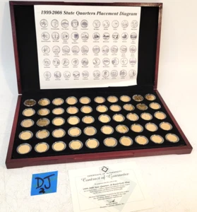 24k The Complete Gold Layered STATEHOOD QUARTER SET 1999-2008. NEW DJ Lot# 2 - Picture 1 of 19