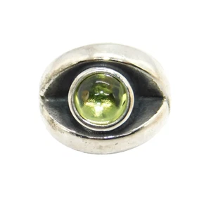 Pandora ALE 925 Sterling Silver Peridot Eye Charm Bracelet Bead #790127PE - Picture 1 of 4
