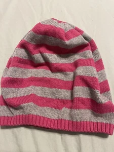 Baby Gap Pink / Gray  Loose Fit Beanie Size S/M Cute - Picture 1 of 4